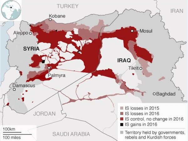 Khu vực biên giới giáp ranh Syria và Iraq nên cẩn thận