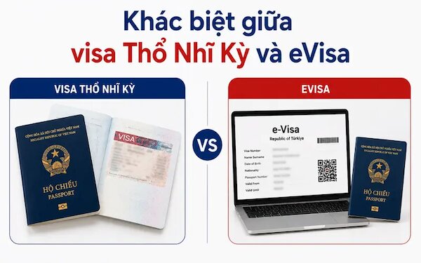 Khác biệt giữa eVisa và Visa Thổ Nhĩ Kỳ